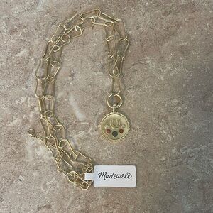 Madewell Horseshoe Coin Pendant Necklace- NWOT